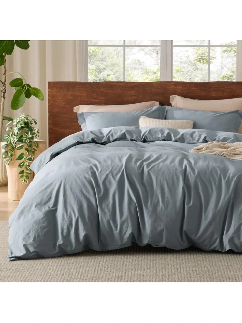Bedsure PureWoven Cooling Duvet Cover, Ideal for Hot Sleepers, Queen Size